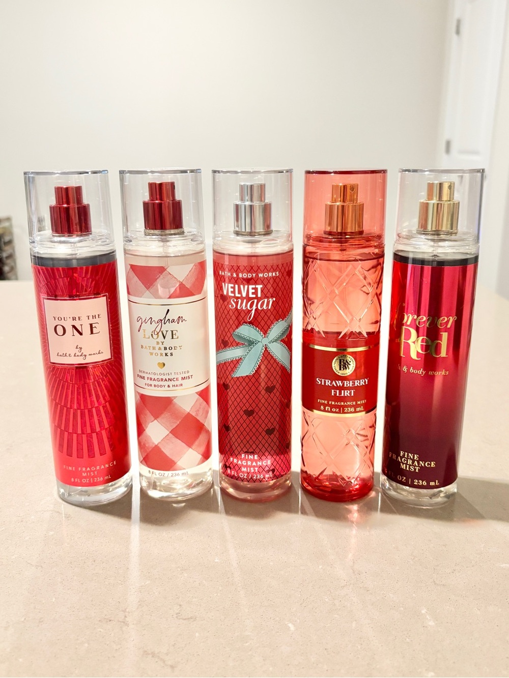 Bath & Body Works Red Bundle Lot 5 Piece Set